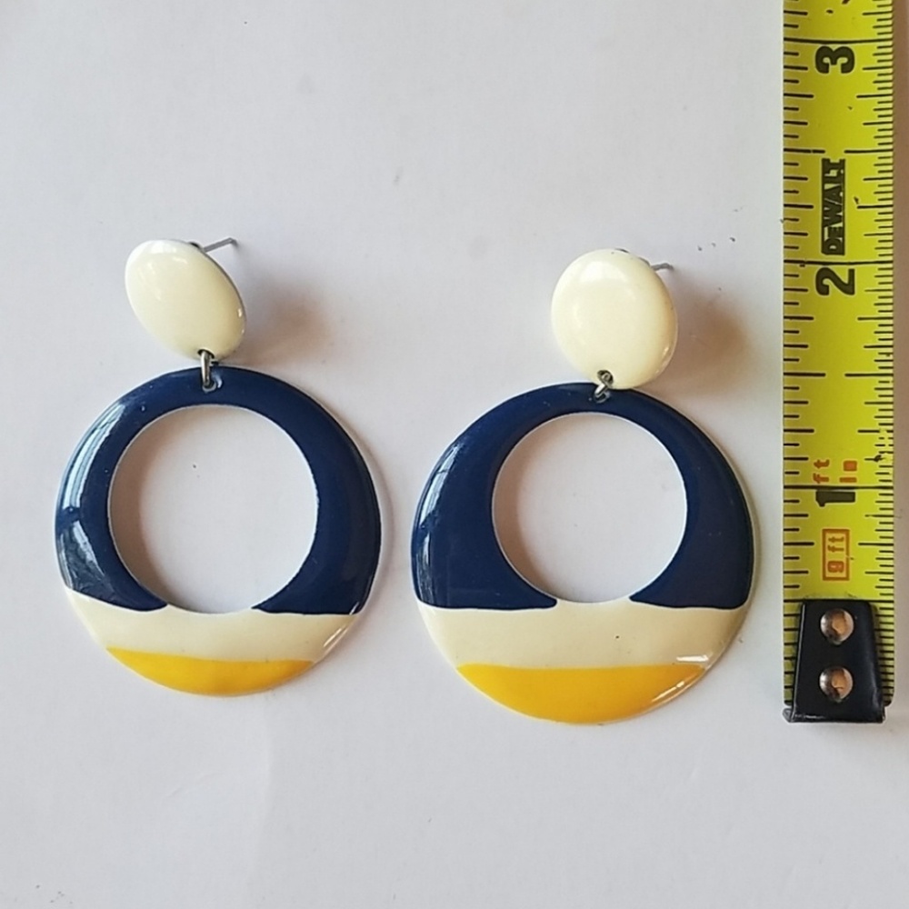 Vintage drop stud earrings - Picture 2 of 3